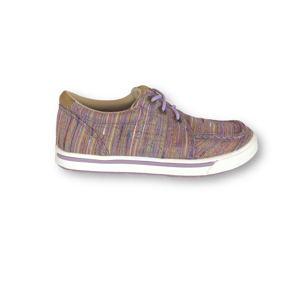 Twisted X Little Girl’s Kicks Lace Up Canvas Lilac Multicolor Sneakers Size 13.5